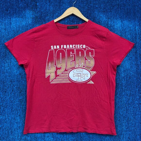 San Francisco 49ers Red NFL Football T-Shirt Size Large - Picture 1 of 4